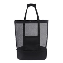Load image into Gallery viewer, Unisex Mesh Beach Bag with Insulated Cooler
