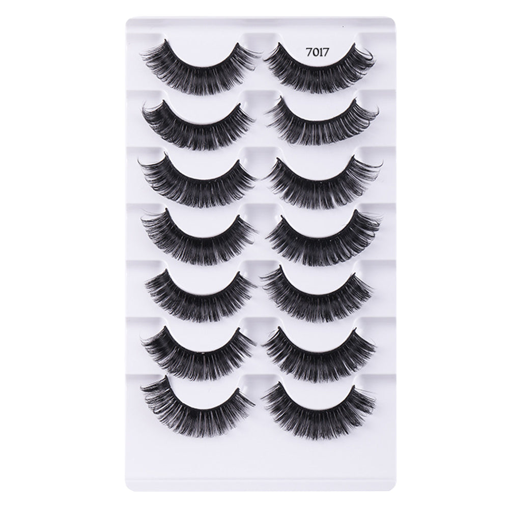 7 Pairs of D-Curved Natural Curling False Eyelashes