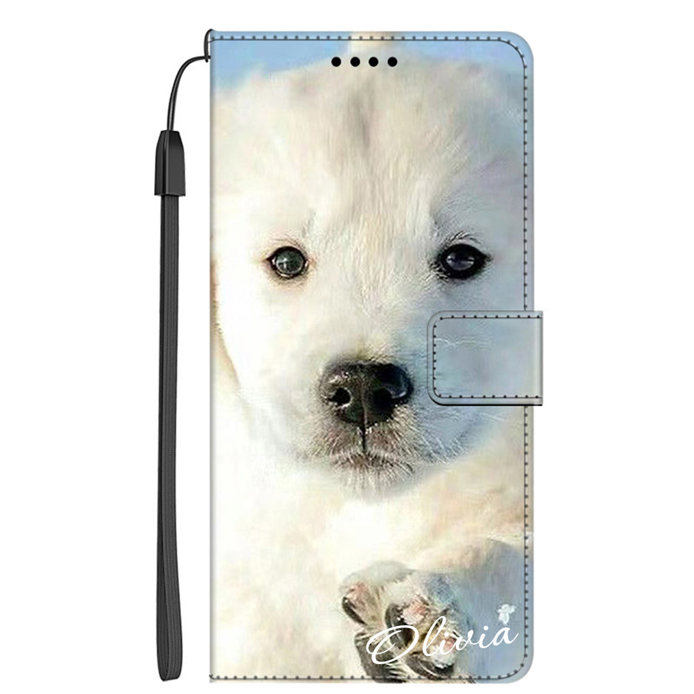 Personalised Photo Name Flip Case Cover for Samsung