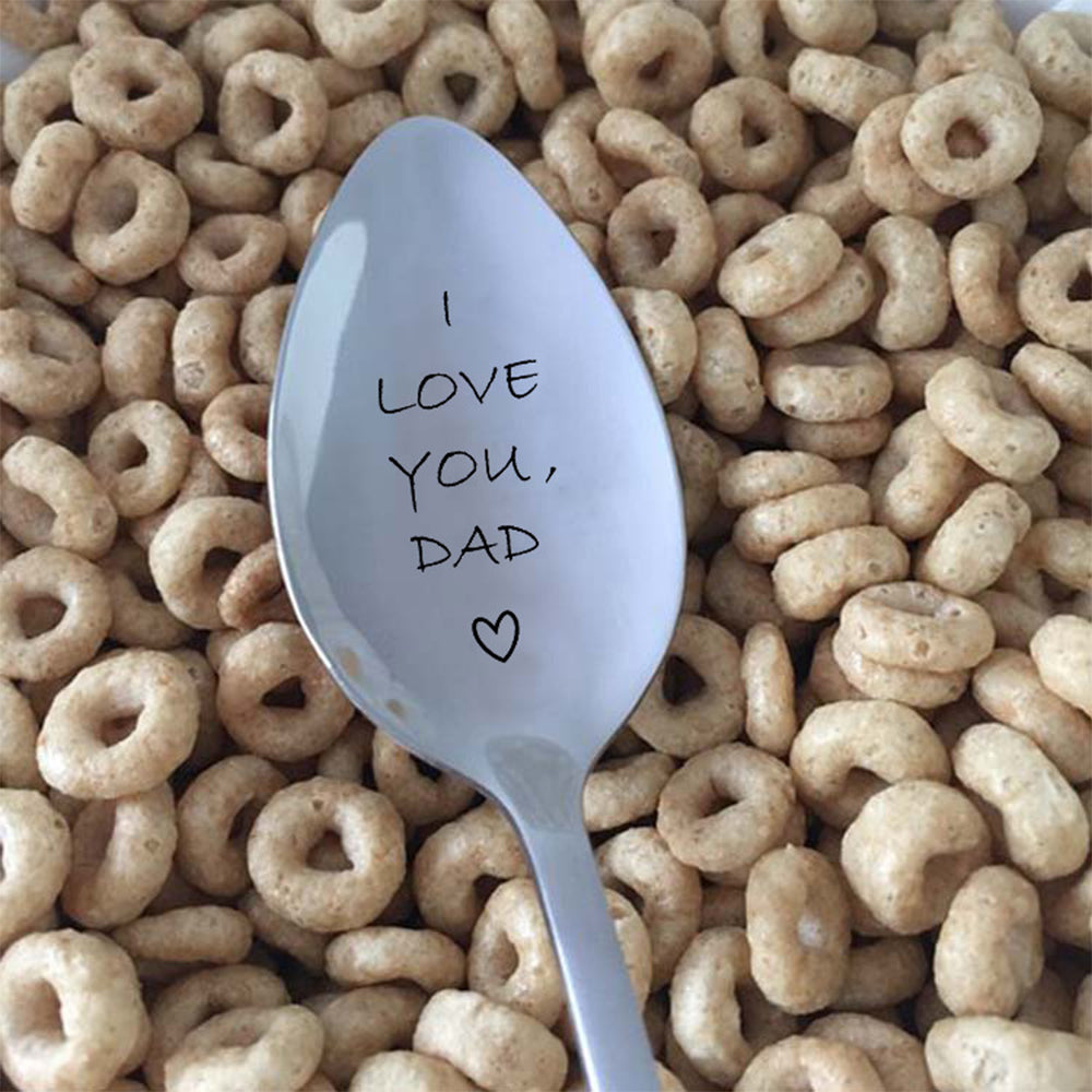 4pcs Set I LOVE You DAD Engraved Spoons