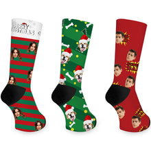 Load image into Gallery viewer, Christmas Customized Face Photo Socks
