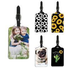 Load image into Gallery viewer, Personalised Photo PU Leather Luggage Tag

