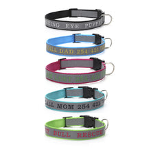 Load image into Gallery viewer, Personalized Embroidered Dog ID Collar
