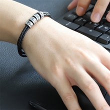 Load image into Gallery viewer, Personalized Mens PU Leather Bracelet
