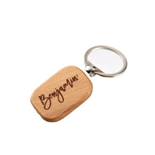 Load image into Gallery viewer, 2pcs Wooden Engraved Keyrings
