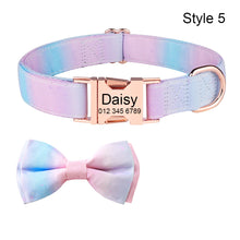 Load image into Gallery viewer, Personalised Dog Collar with Bow Tie
